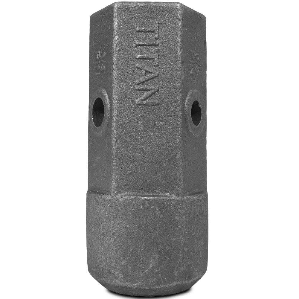 Titan Attachments Replacement Auger Bit Repair Hub 2″ Female Hex, 5/8″ and 3/4″