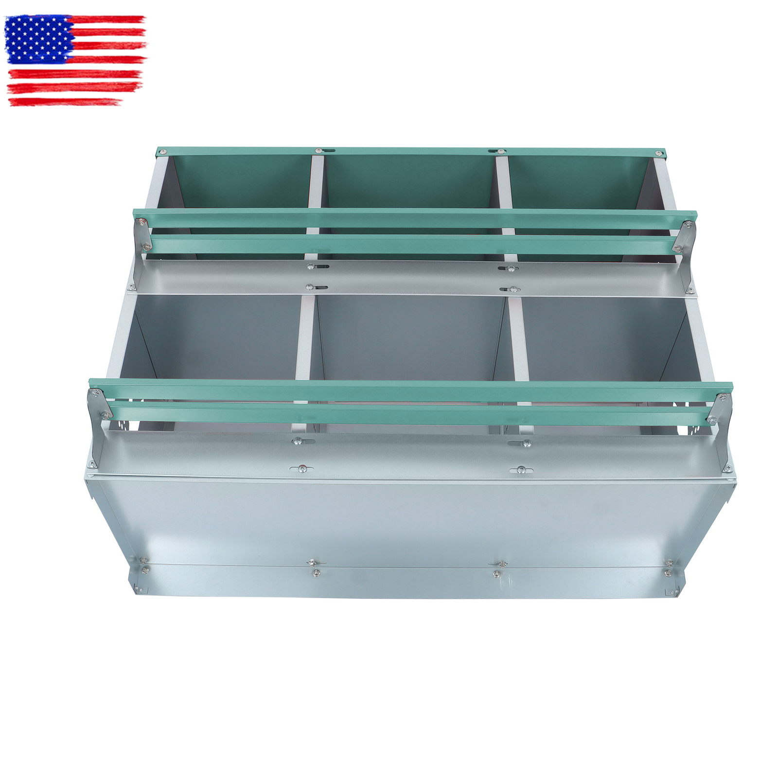 Chicken Nesting Boxes 6 Compartment Metal Poultry Nest Box Wall Mount For Hens