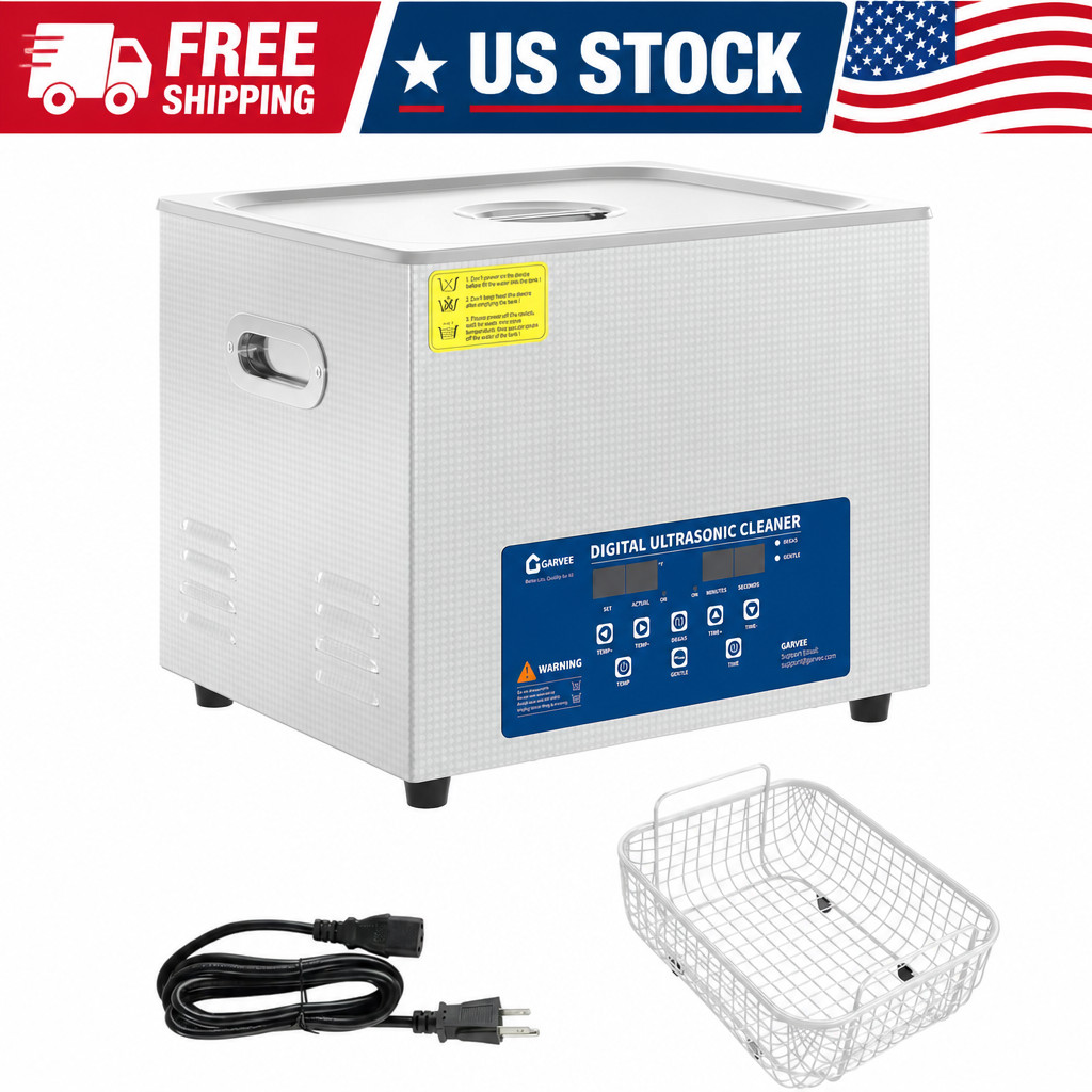 10L Ultrasonic Cleaner with Digital Timer & Heater, 40kHz Professional Ultrasoni