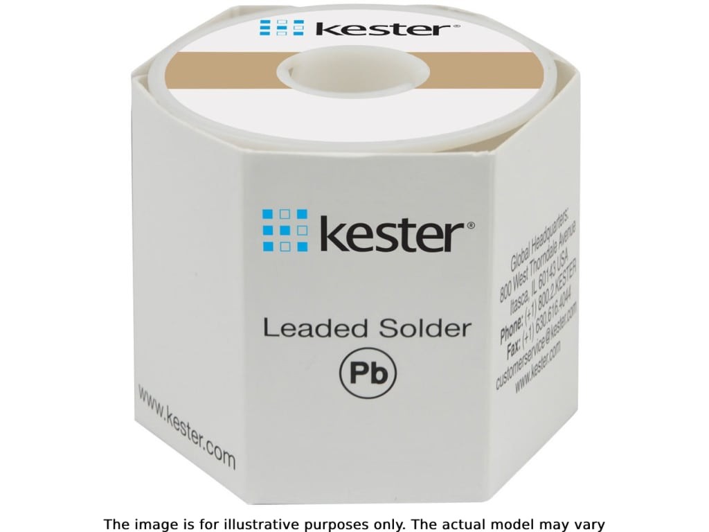 Kester 24-6337-7602 Solder Wire, No Clean, Leaded, Sn63Pb37, 1.1%, 0.020′ (0.50