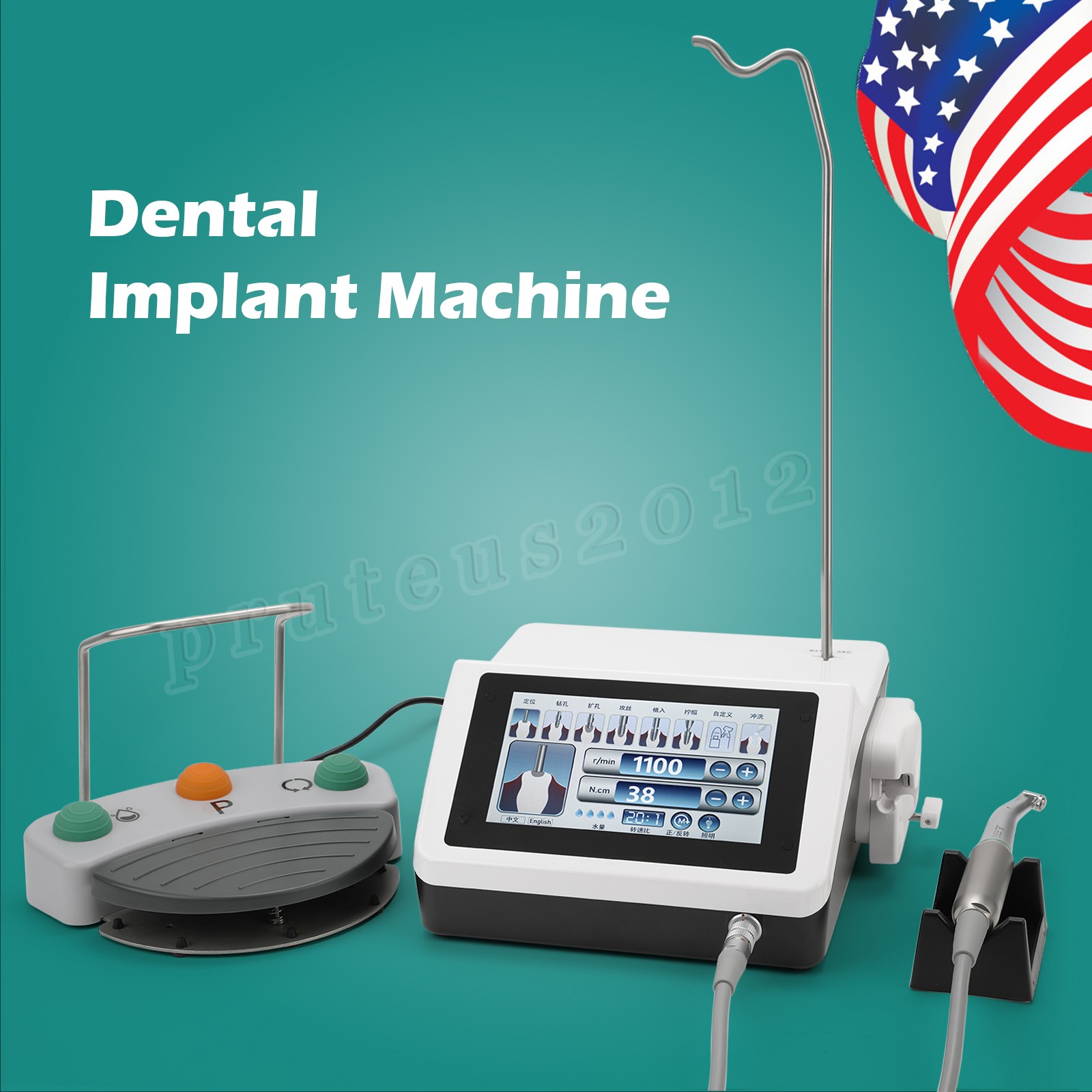 USA Dental LED E-generator High Speed Handpiece Fiber Optic 4 Holes NSK Style