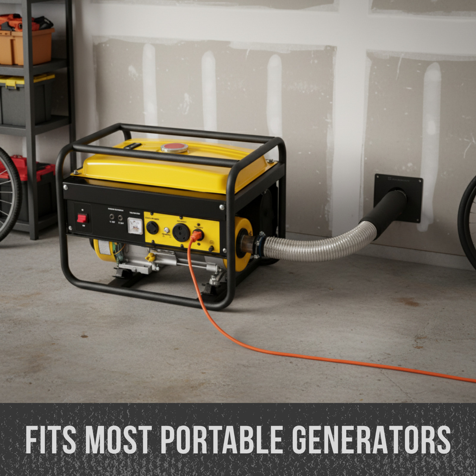 Generator Exhaust Extension Muffler w/Wall Mounting Kit – Universal Fit