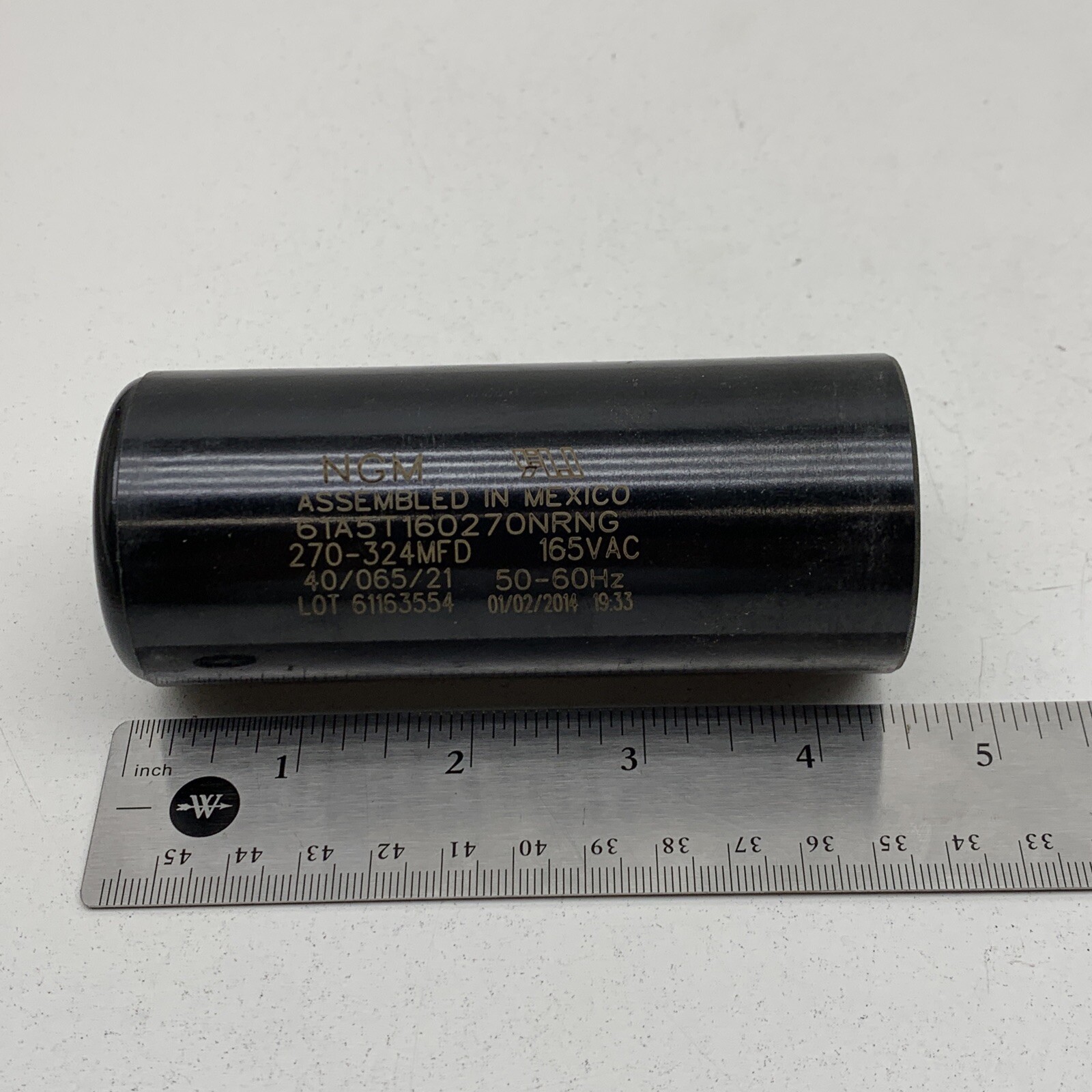 NGM 61A5T160270NRNG Start Capacitor 165VAC 270-324MFD 50/60HZ 40/065/33