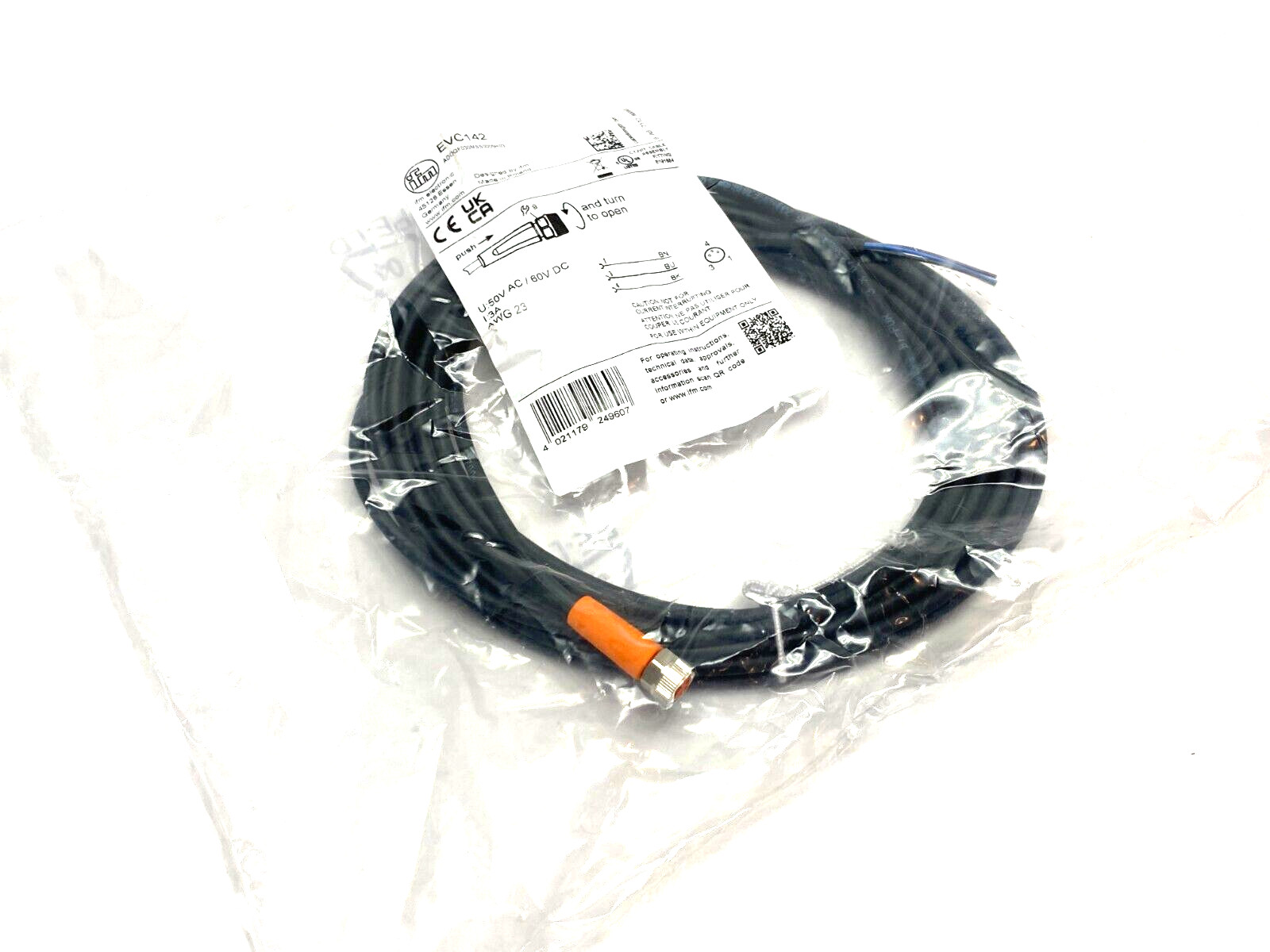 Ifm EVC142 Single Ended Female M8 to Pigtail Cordset ADOGF030MSS0005H03