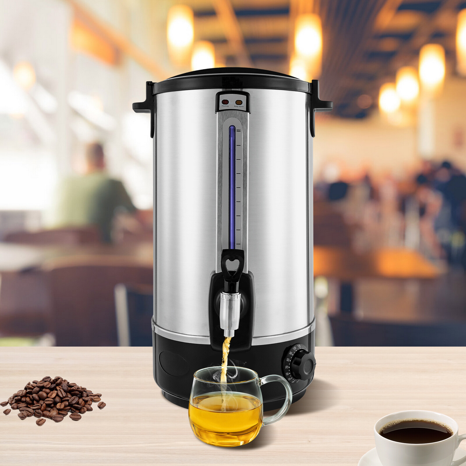 20L Commercial Eletric Hot Water Dispenser Countertop Water Boiler 110V