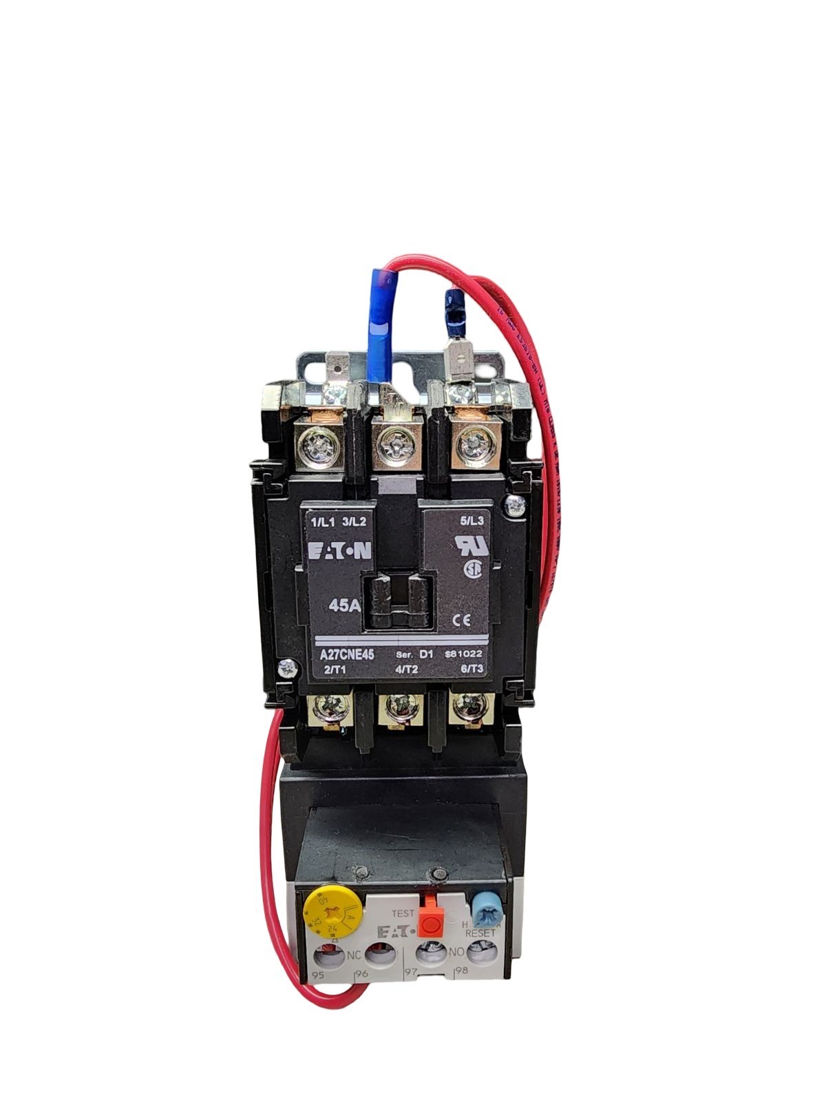 Eaton A27CNE45A040 Definite Purpose Starter 45A 3‑Phase 120V Coil | IEC/DP Conta