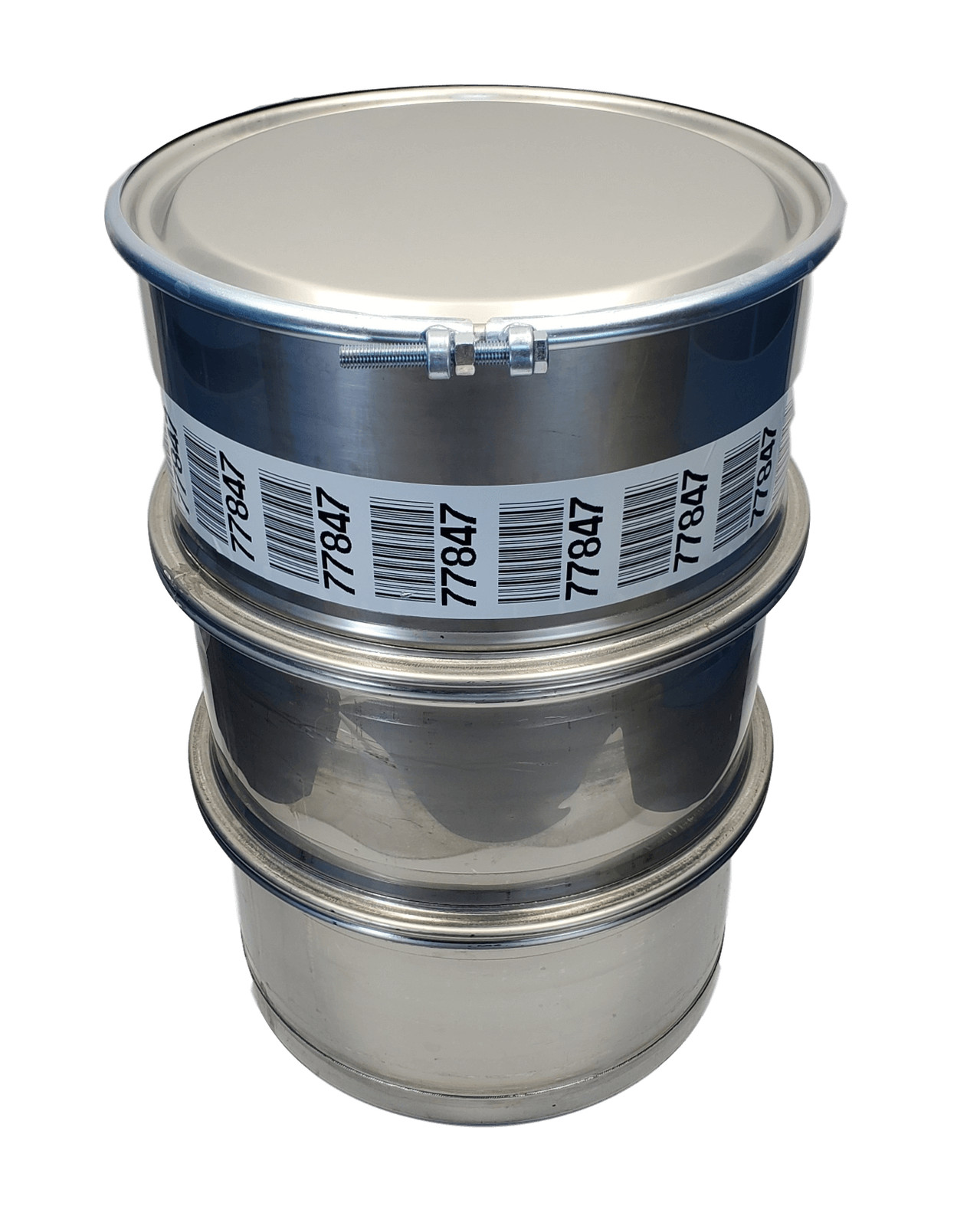 Used 55 gallon Stainless Steel Barrel Drum Open Top 316 Sanitary #1