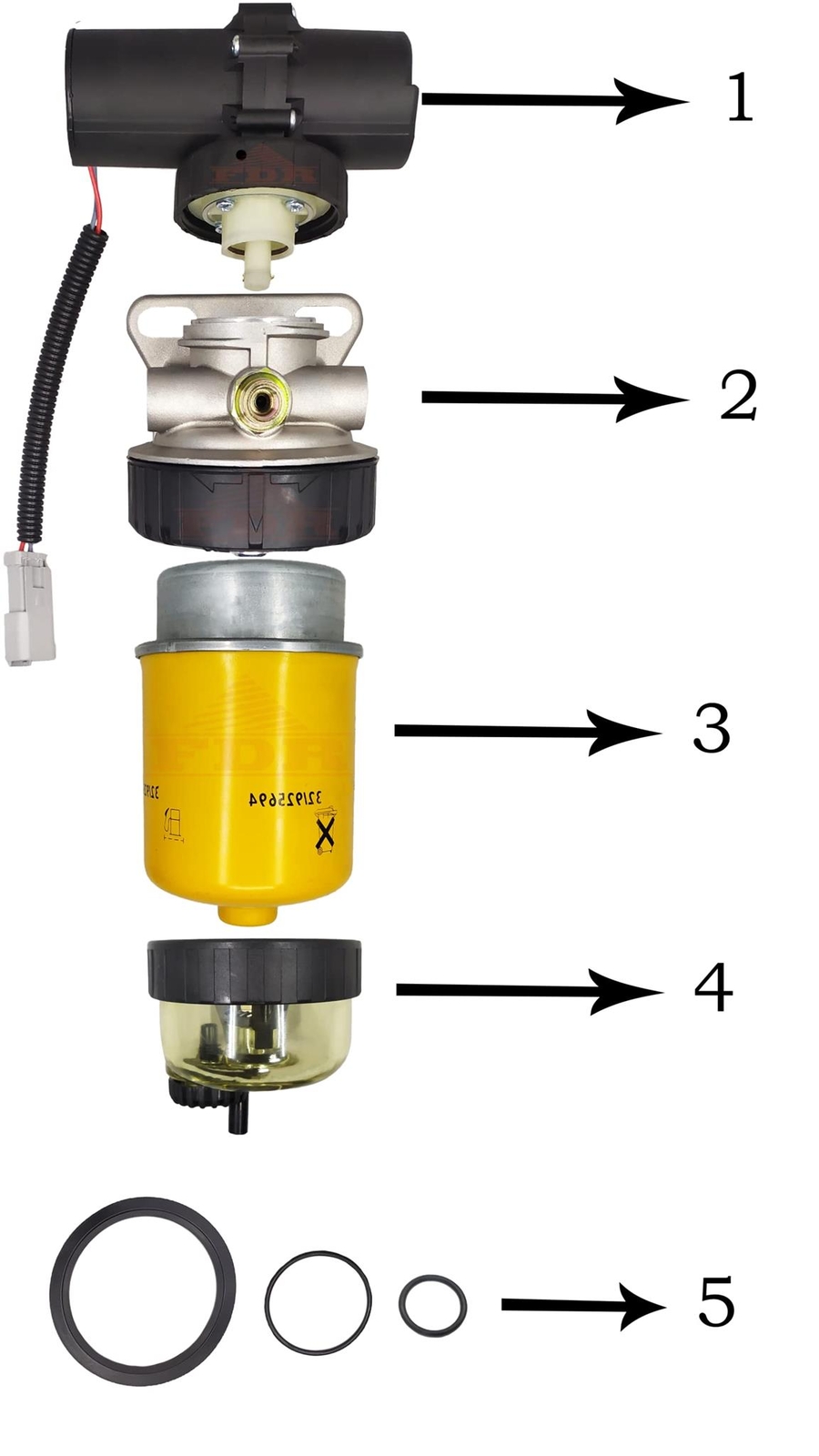 JCB DieselMax Fuel Pump and Fuel Filter 444 CAT 422E 428D 428E 432D Loader 248B
