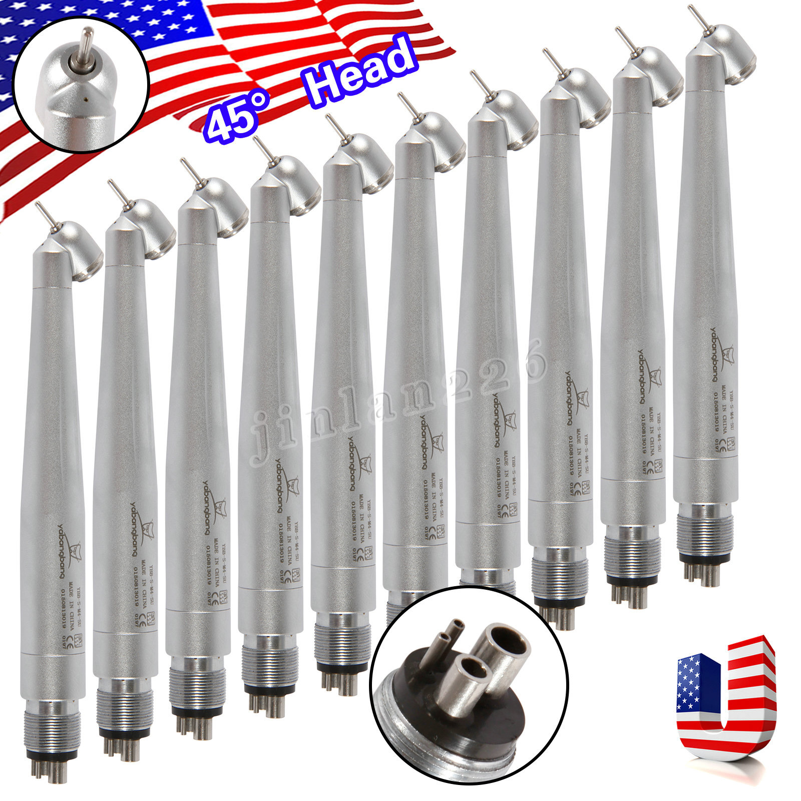 USA NSK PANA Turbina Dental 45 Degree Surgical High Speed Handpiece Push 4H WCA4