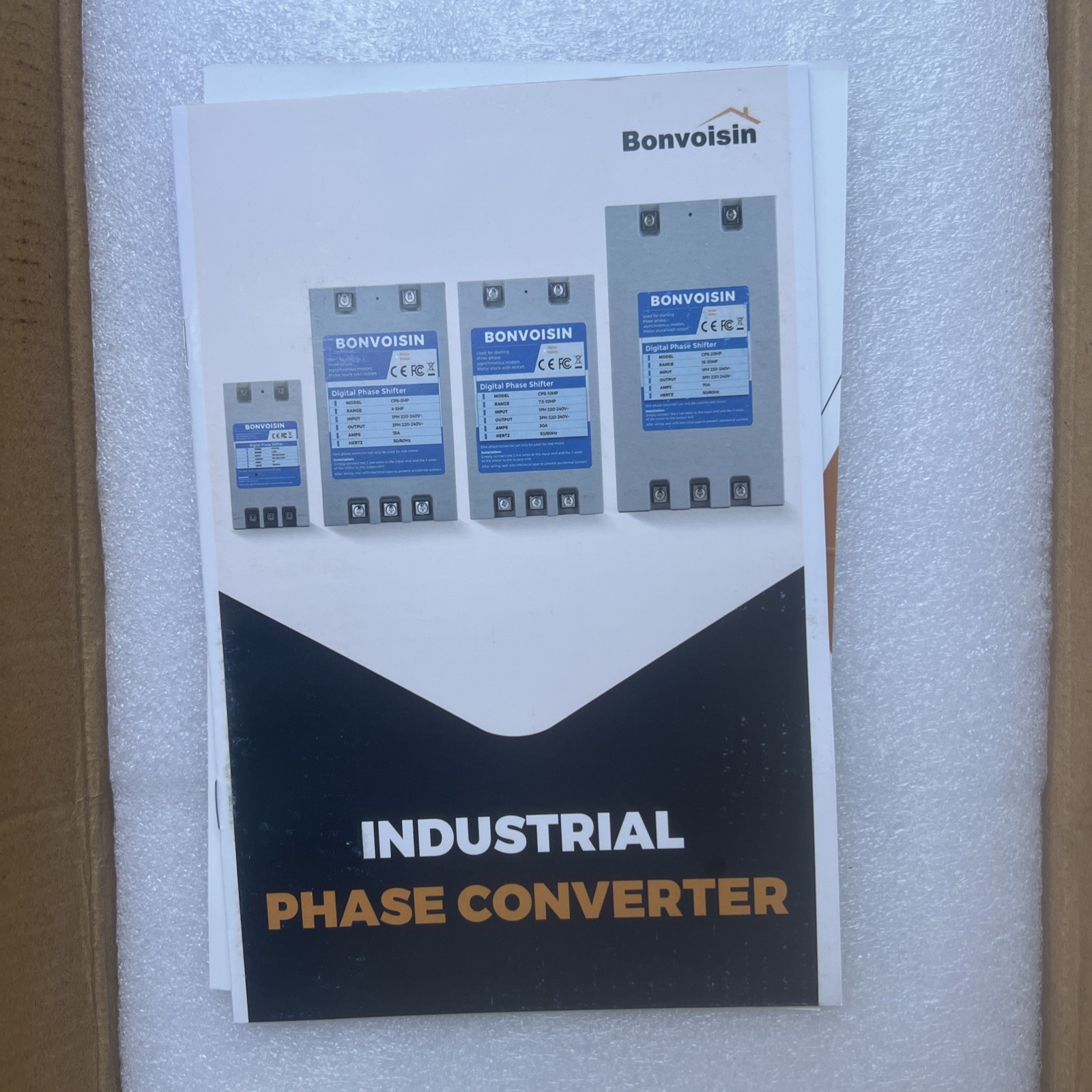 Bonvoisin Single Phase to 3 Phase Converter 20HP Digital Phase Shifter CPS-20HP