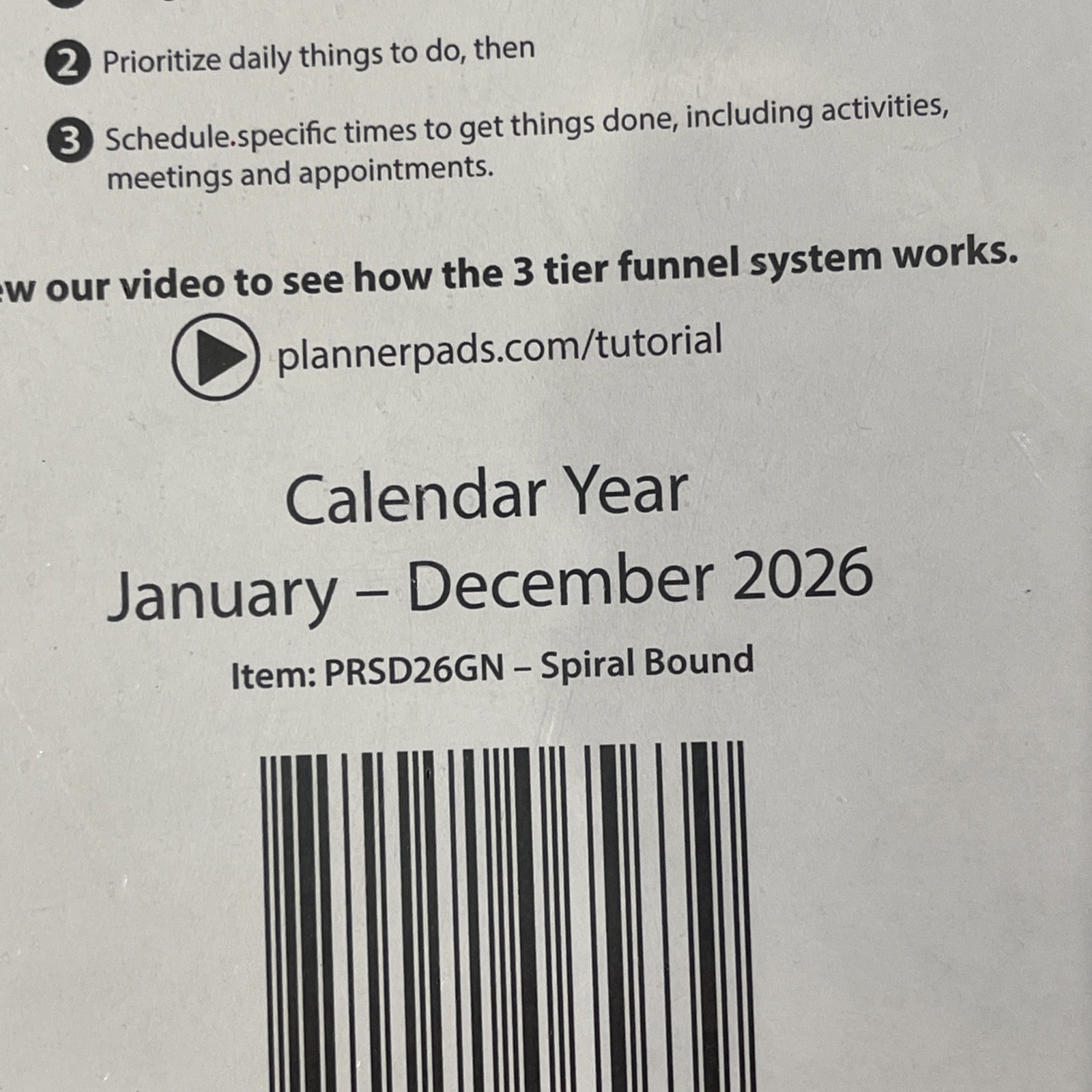 Spiral Bound January-December 2026 Calendar Year 6 3/4″ x 8 1/2″ Medium PRSD26GN