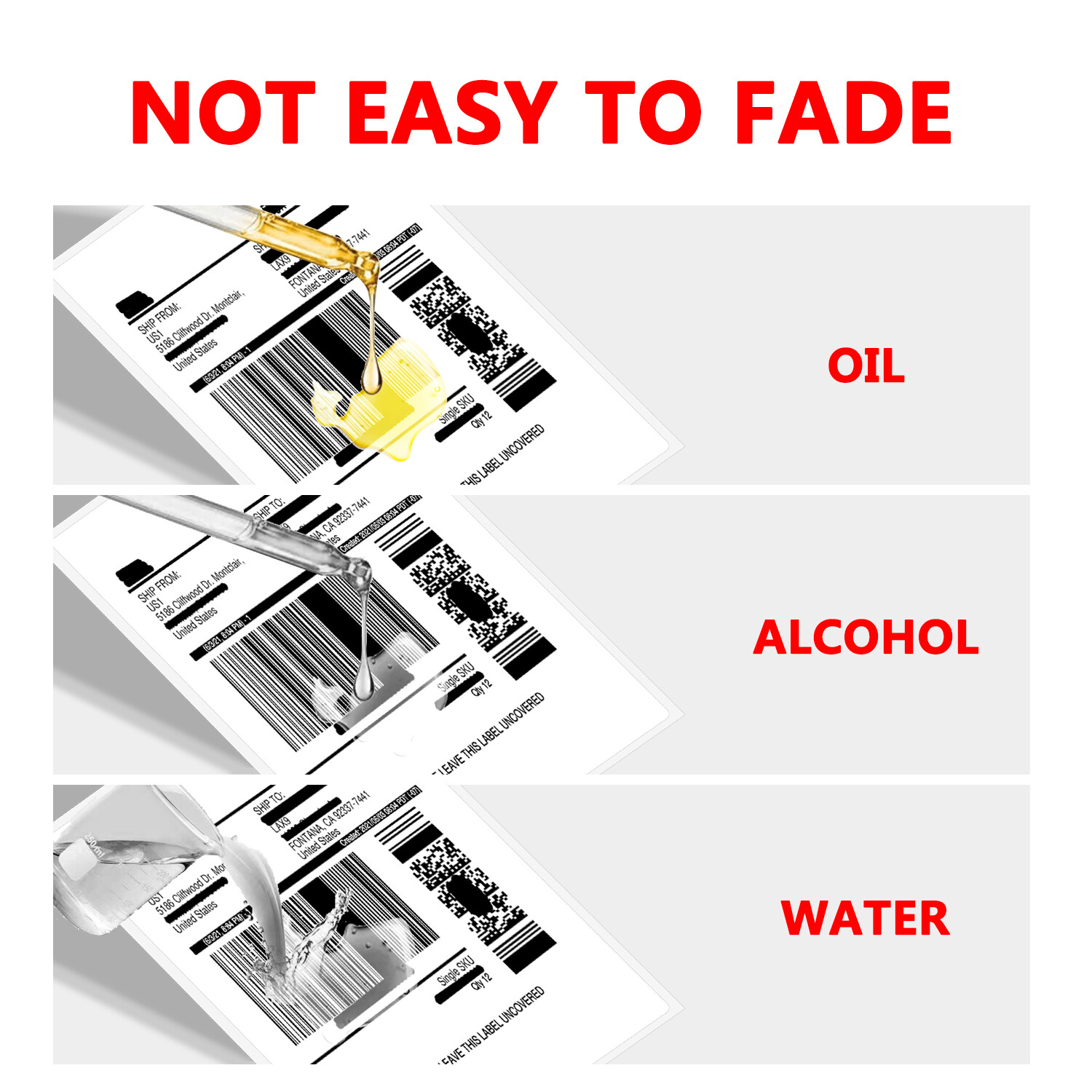 2000 Labels Fanfold 4×6 Direct Thermal Label Shipping Zebra ZP450 ZP505 1000