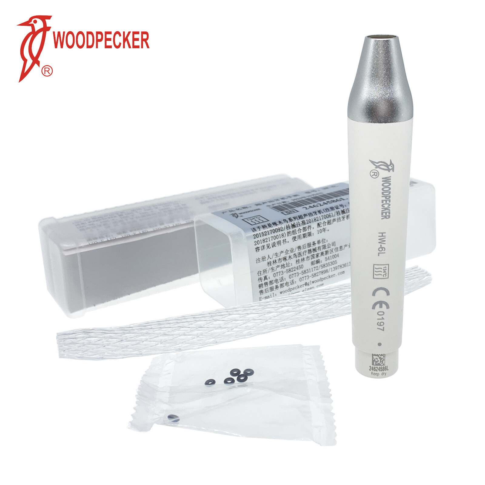 Woodpecker Dental Ultrasonic Piezo Scaler Handpiece HW-3H HW-5L HW-6L Fit EMS