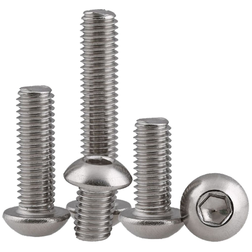 M10 x 1.5 304 Stainless Steel Button Head Socket Cap Screws Allen Bolts ISO 7380