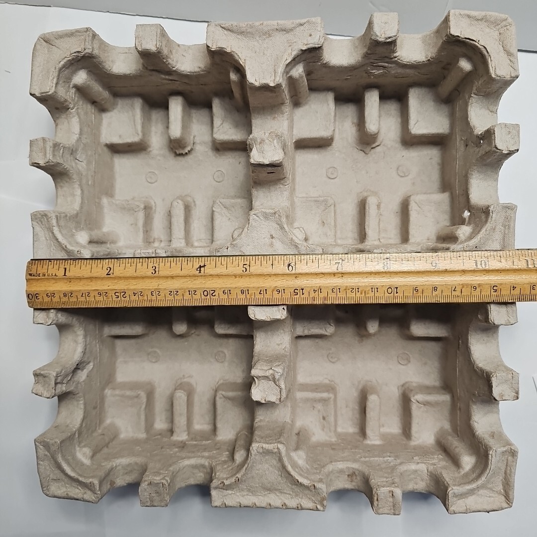 Molded Pulp Packaging For 4″ Square Items Shipping Protection Recycled 10 Count