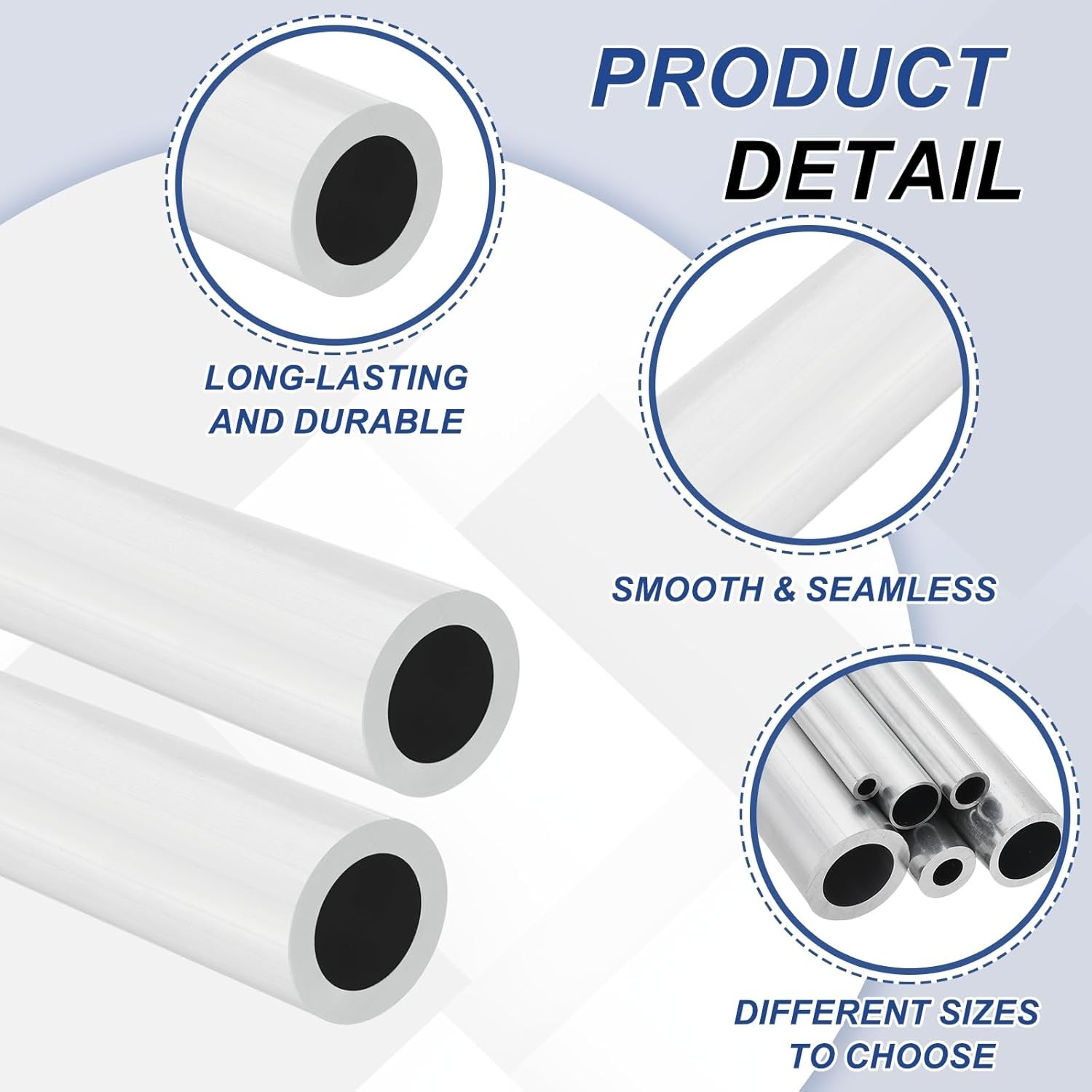 MECCANIXITY 6063 Aluminum Tubing Round Tube 1.65″(42mm) OD x 1.1″(28mm) ID 13″(3