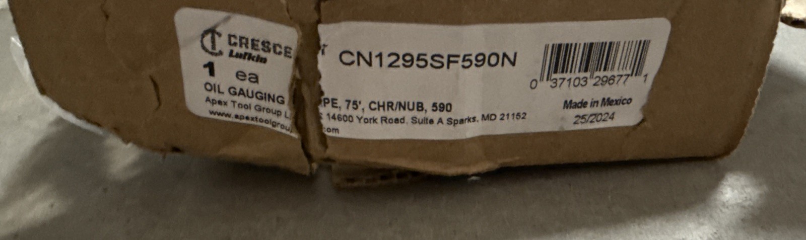 Crescent Lufkin Oil Gauging Tape Chrome Clad/Nubian, 1/2″ x 75-ft. CN1295SF590N