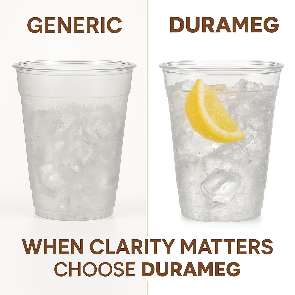 100 Clear 16 oz PET Cups with Dome Lids – Disposable for Smoothies & Treats