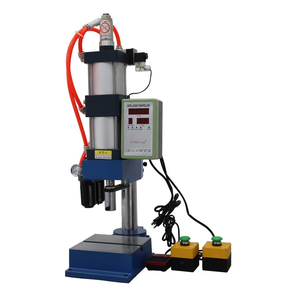 2205Lbs Pneumatic Punch Press Machine Hole Puncher 110V 3.9-1.9in Two Controller