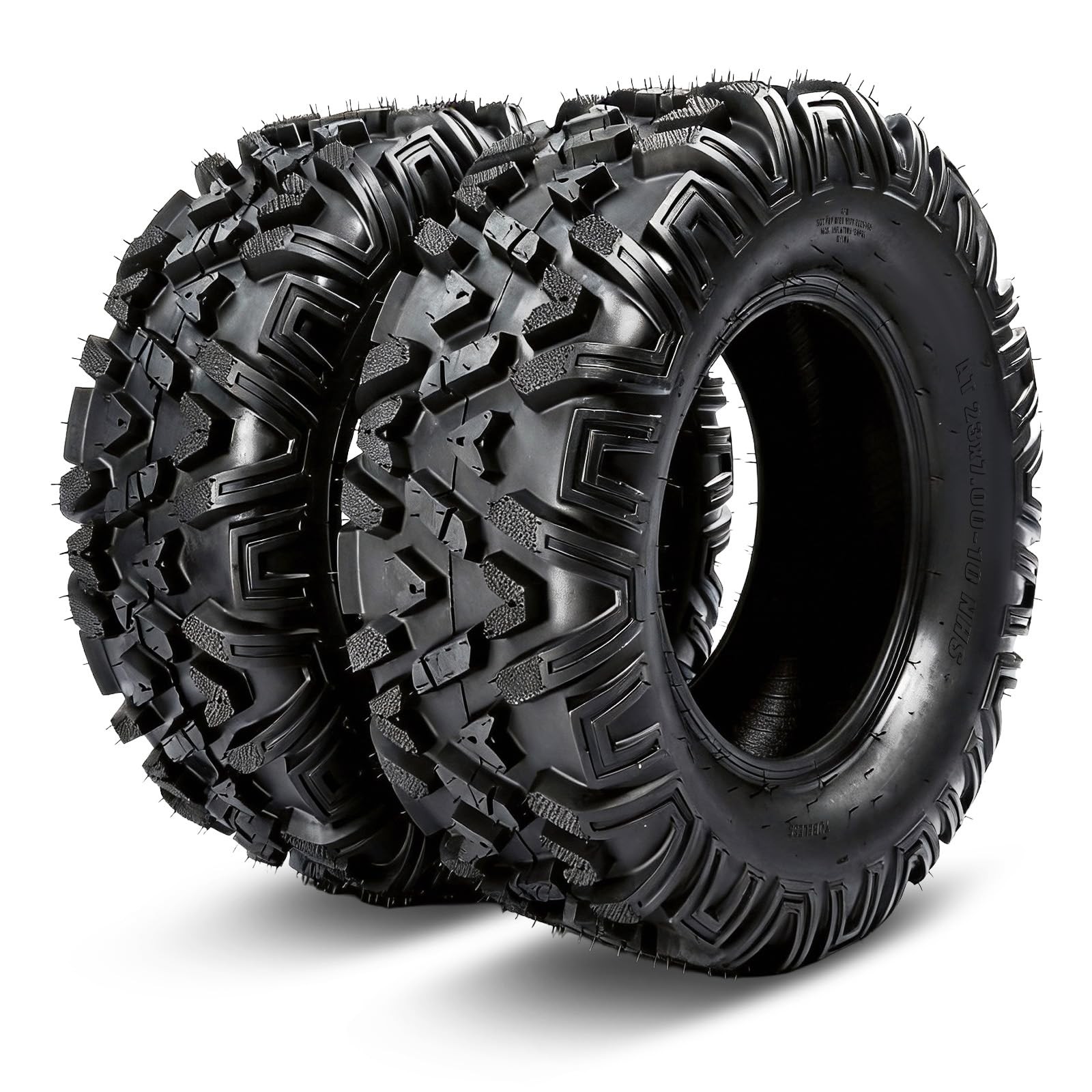 Set of 2 23×7-10 ATV UTV Tires All-Terrain Mud 4-Ply Non-Directional Tubeless