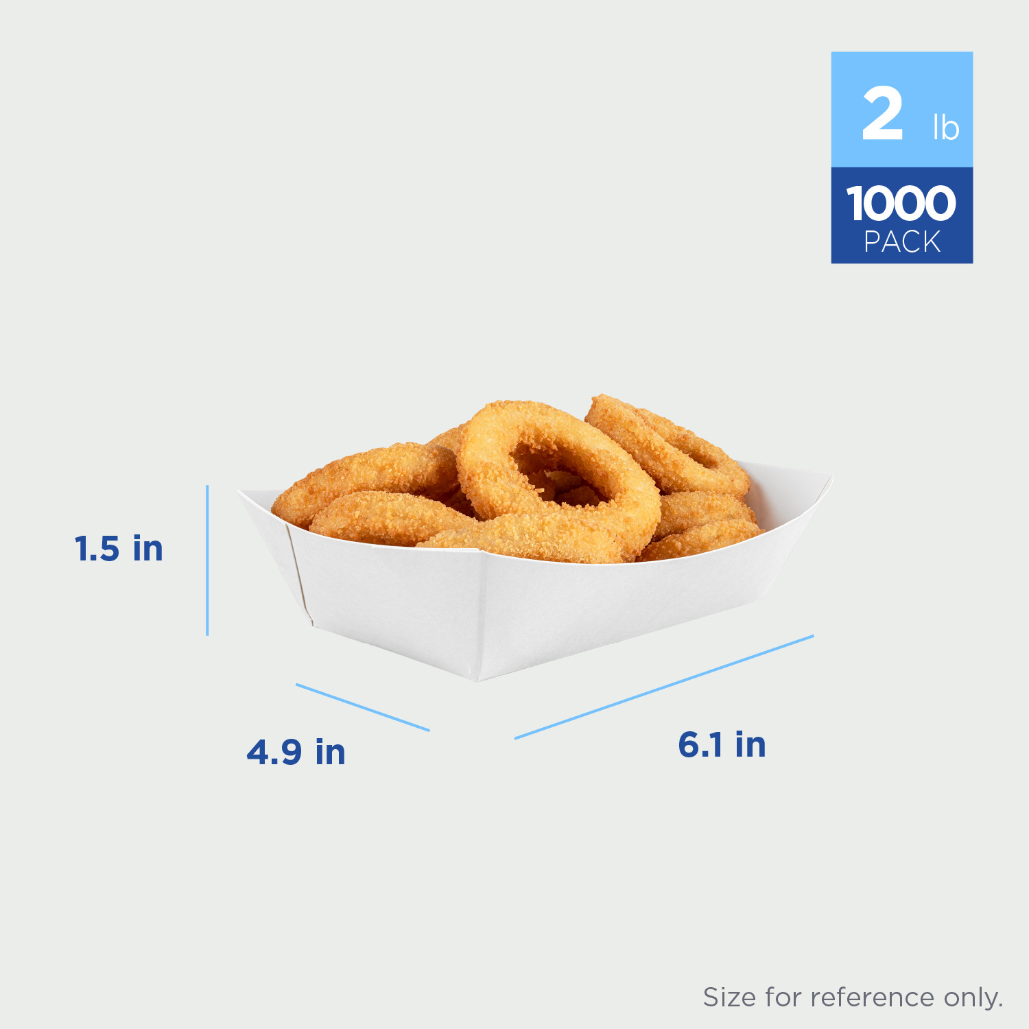 Karat Food Tray (White) – 2.0 lb/Paper Food Tray/Boat Tray for Snack
