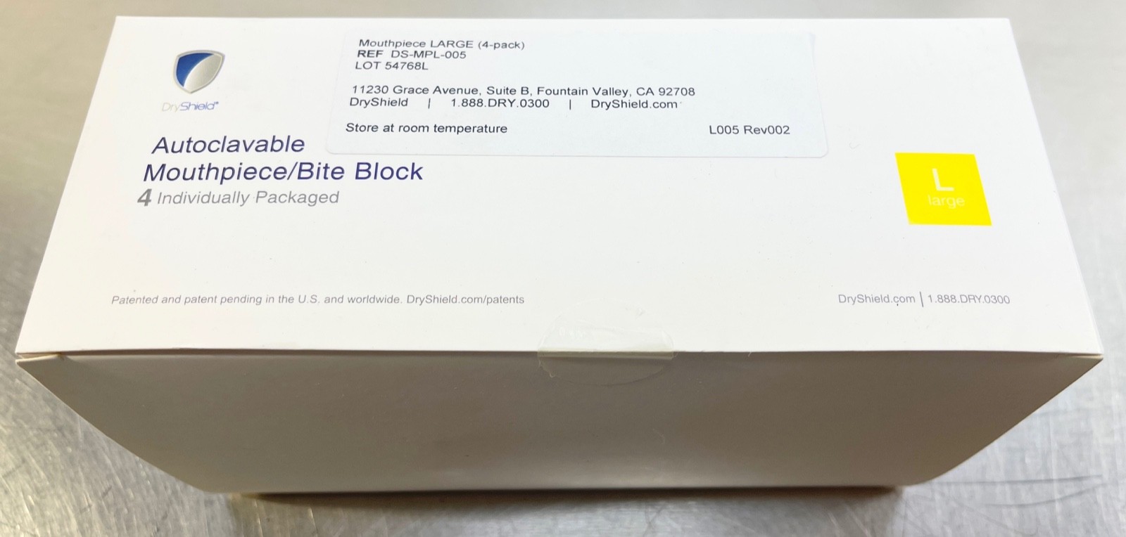 Dryshield Autoclavable Mouthpiece/Bite Block 4-pack Large.