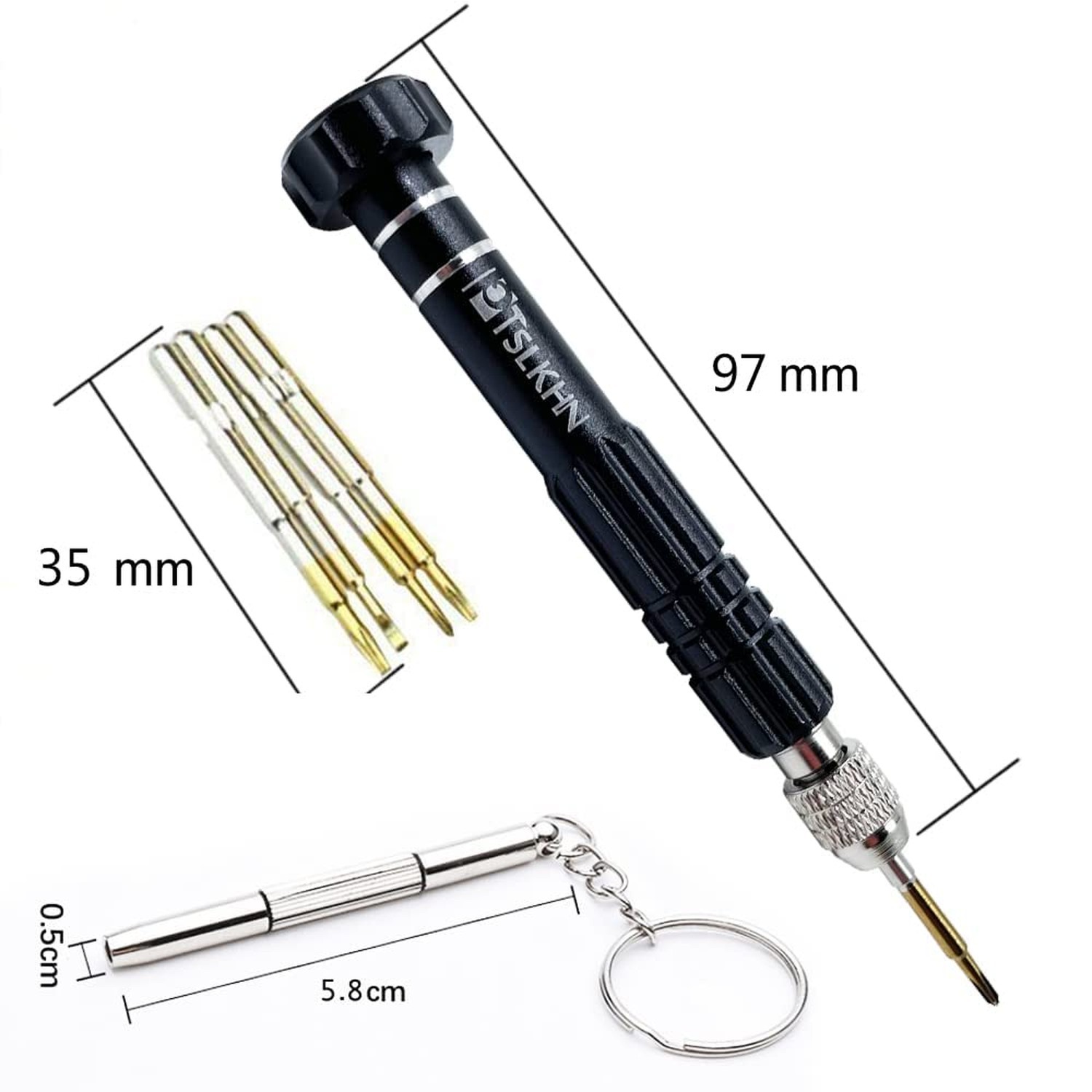 PTSLKHN Eyeglass Repair Kit, 5-in-1 Multifunctional Small Screwdriver, S2 Ste…