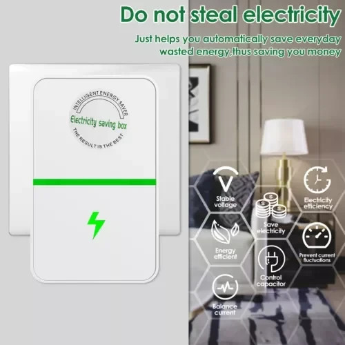 2 x Energy Saving Device New Elon Musk 90V-250V Stop-Watt Energy Saver Household