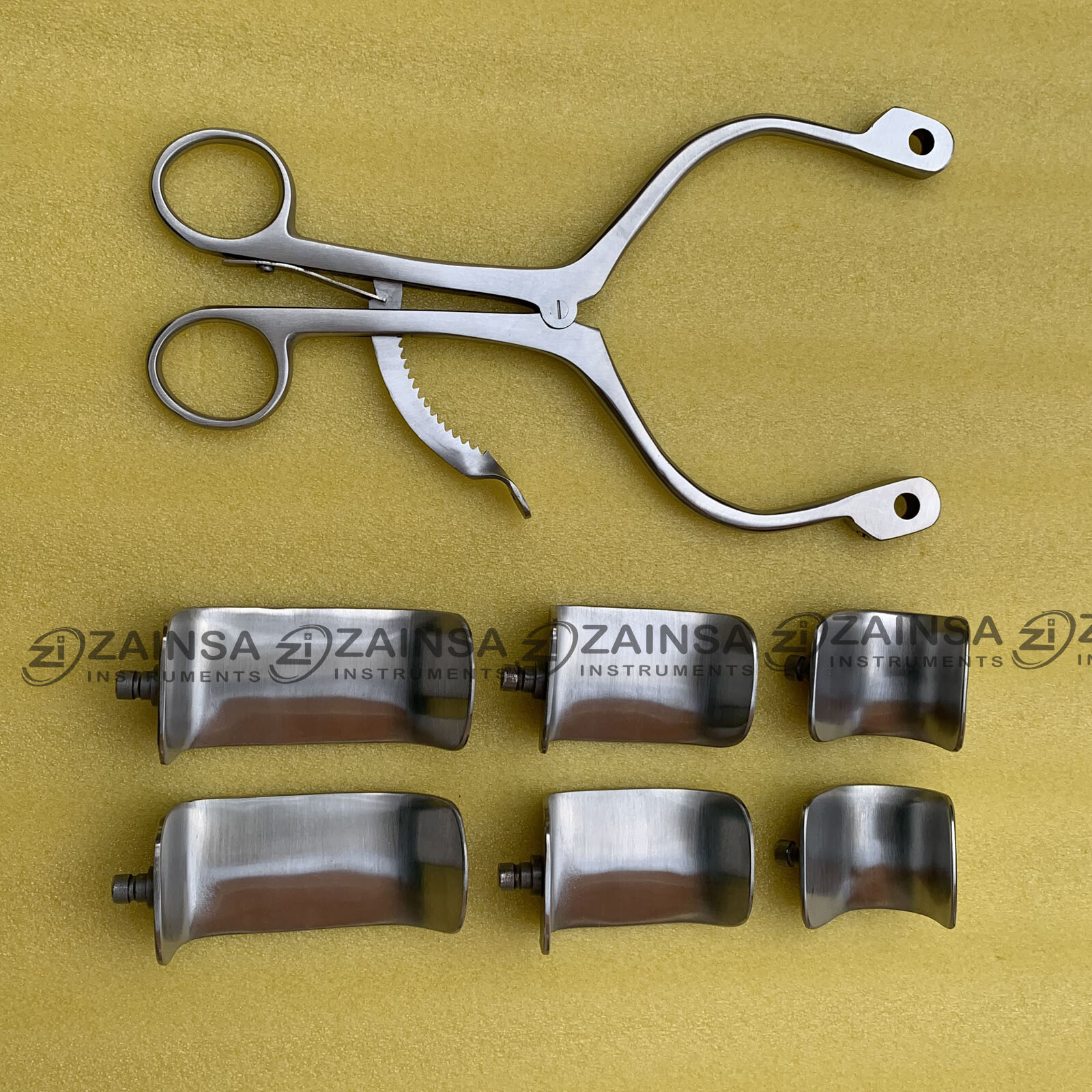 Kolbel Retractor Complete Set With 6 Blades, Shoulder Retractor German Surgical