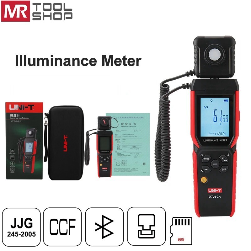 UNI-T UT382A Digital Bluetooth Illuminometer Light Meter Luxmeter 400000 Lx APP