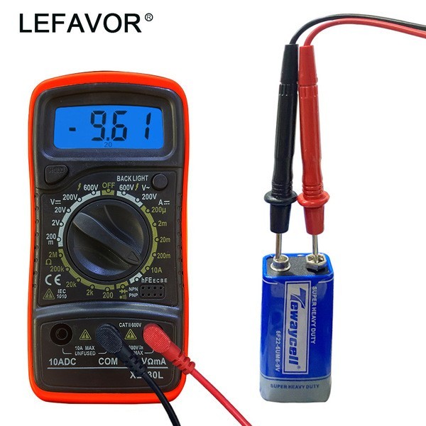 Digital Multimeter Tester AC DC Volt Ohm Amp Clamp Meter Auto Range LCD Handheld
