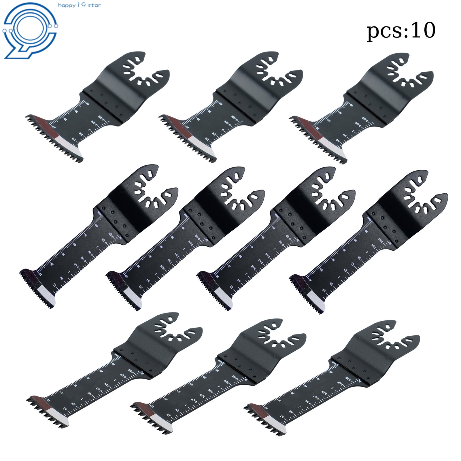 EXTENDED 10PIECES JAPANESE TOOTH OSCILLATING BLADES MULTI TOOL BLADES KIT