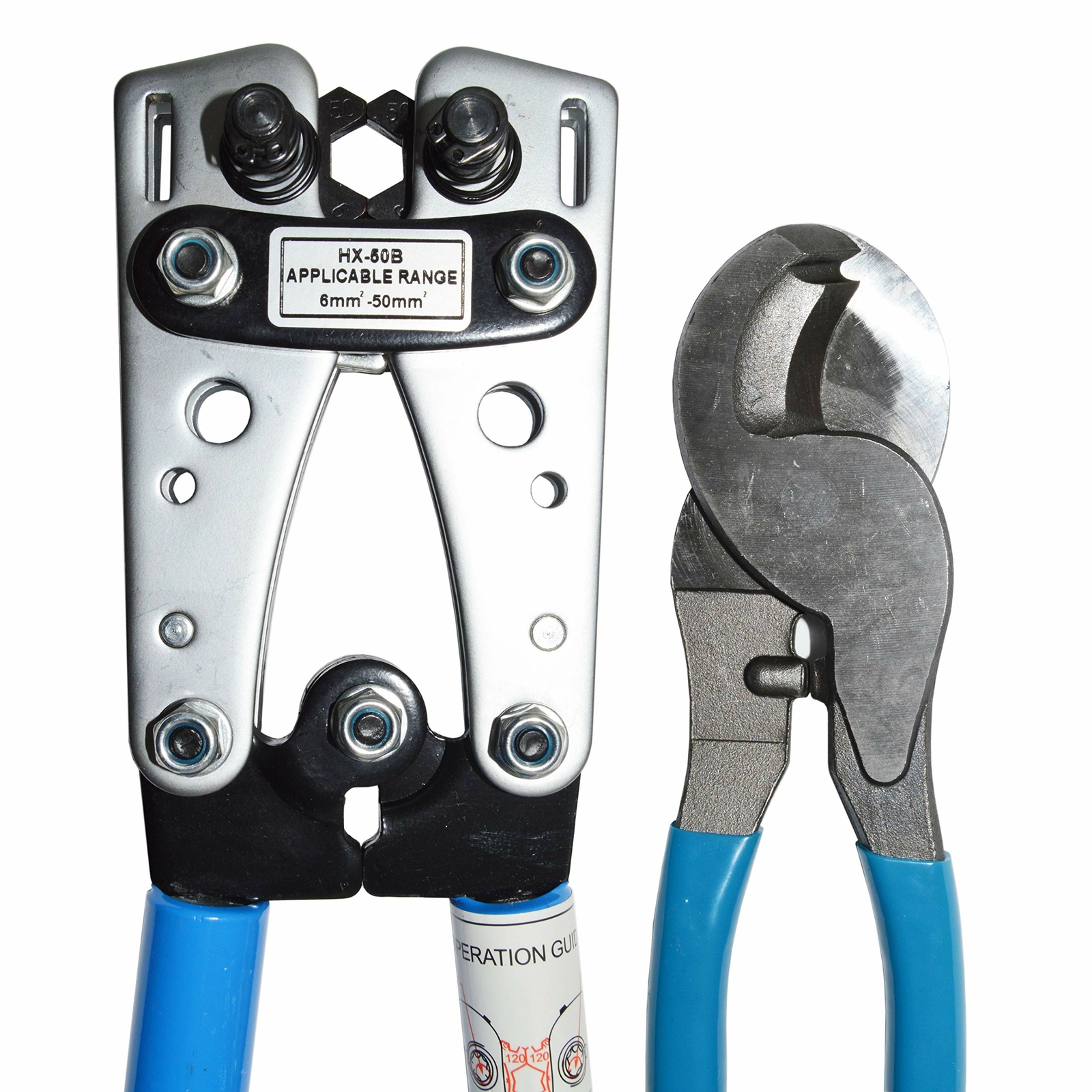 Wire Crimper and Cable Cutter for 0, 1, 2, 4, 6, 8, 10 AWG – Cable Lug Crimping