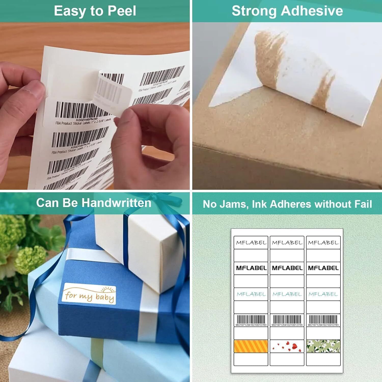 30/sheet 1″ x 2 5/8″ Address Mailing Labels Sheet FBA SKU Labels 30 UP Adhesive