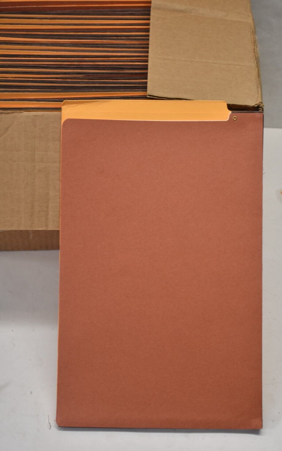 Lot of 50 Filing Envelopes Tri Cut Peach Manila Folders 9-1/2″ x 15″ Organizer