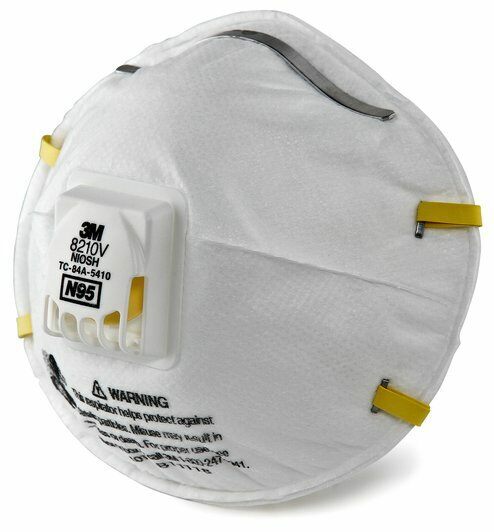 3M 8210V N95 Particulate Respirator Protective Dust Masks Exhalation Valve 10/BX