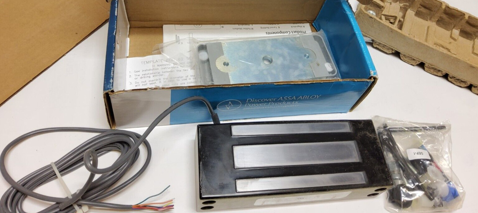 New Assa Abloy Securitron Magnalock 12/24 VDC 1200lb Force Mag Door Lock M62BD