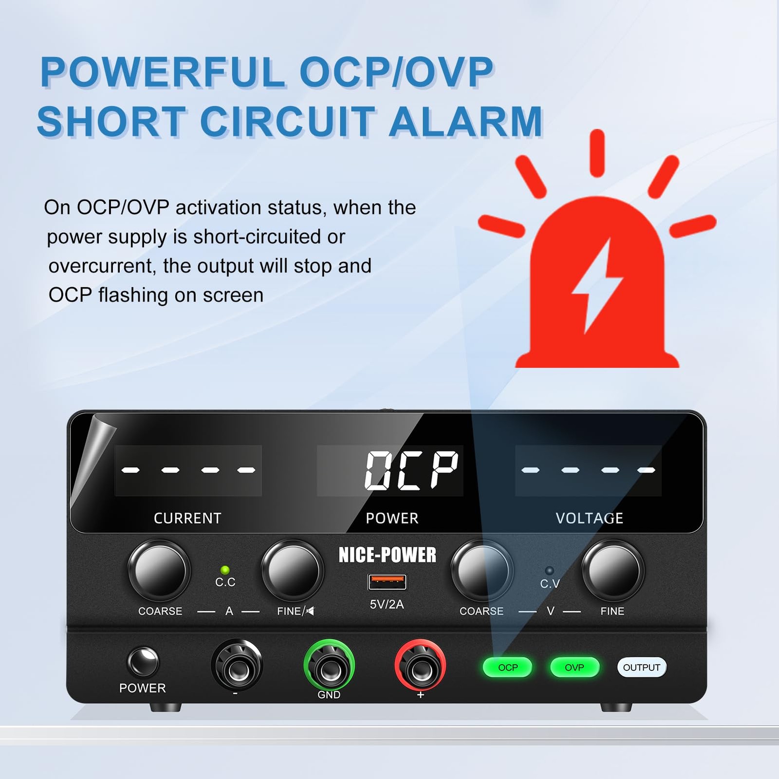 DC Power Supply Variable 30V 10A, 300W Encoder Adjustable Switching Regulated…