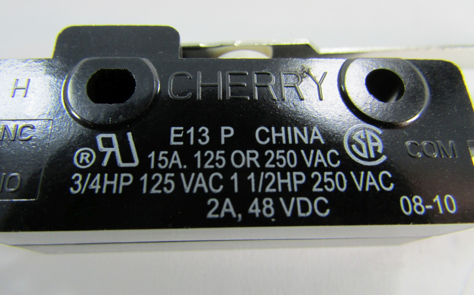 Lot 2 Cherry E13 15A NO/NC Lever Micro Switch 3/4 to 1.5 HP 125/250 V AC 48V DC