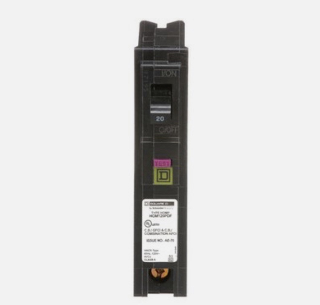 Square D HOM120PDF 120V 20A Single-Pole Circuit Breaker 10 Count