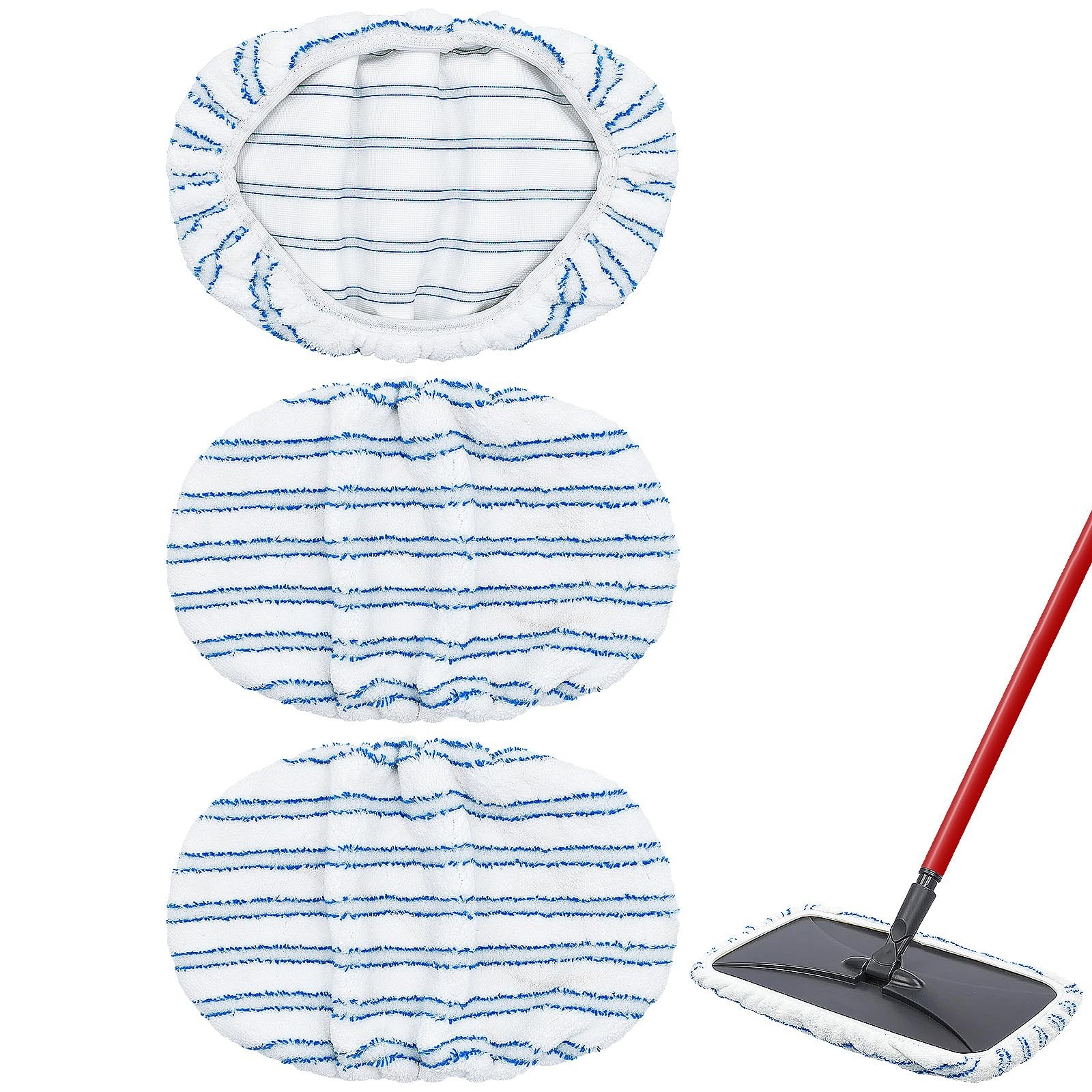 Mop Heads Replacements for Ocedar Hardwood Floor ‘N More 15 x 8, Blue