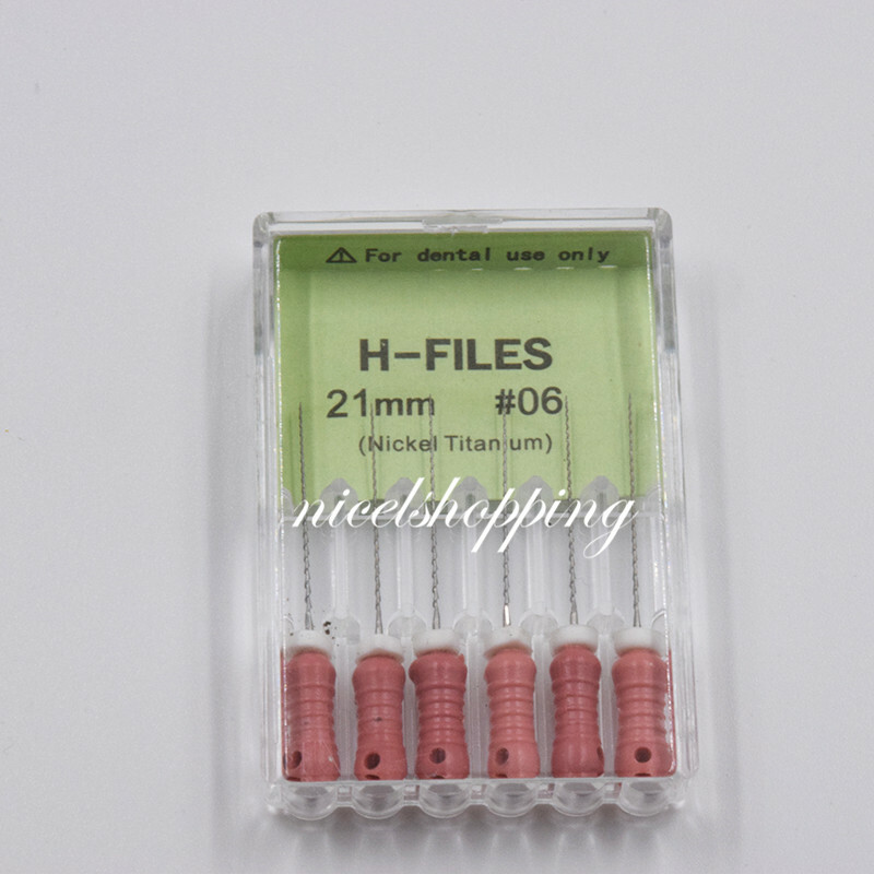 1 Pack Dental Niti Nickel Titanium H-FILES Endo Hand Root Canal File 21/25/31 mm