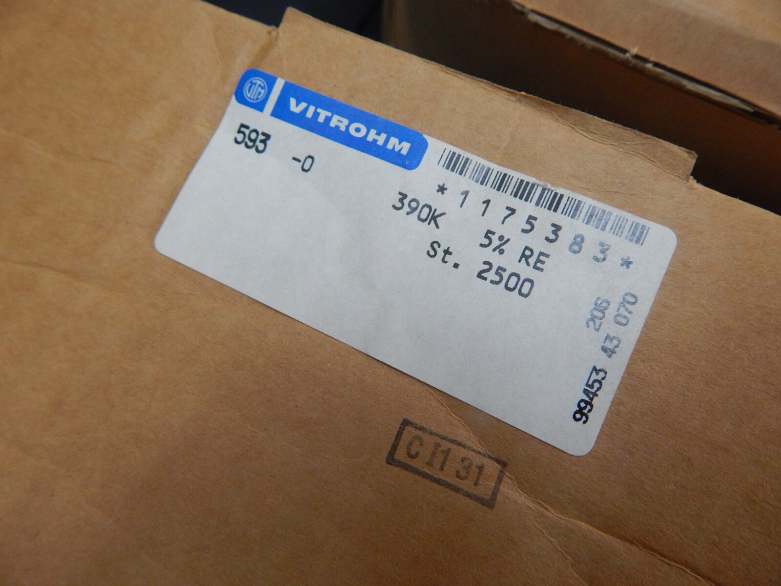 VITROHM 593-0-390K-5 390K OHM 5% 2W AXIAL METAL OXIDE RESISTOR – BAG OF 25