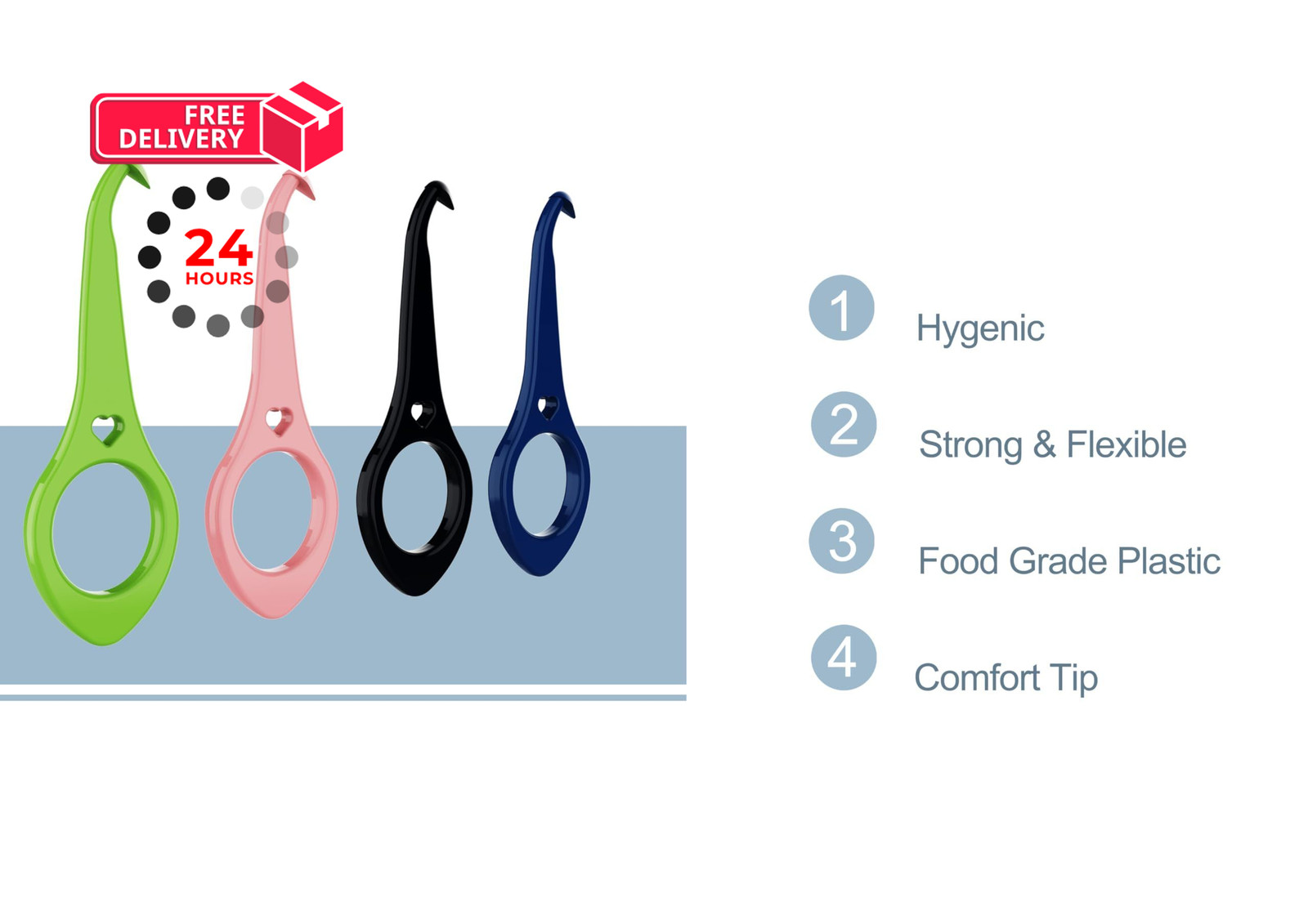 Clear aligner removal 2 Count (Pack of 1), dark blue + pink+green+black