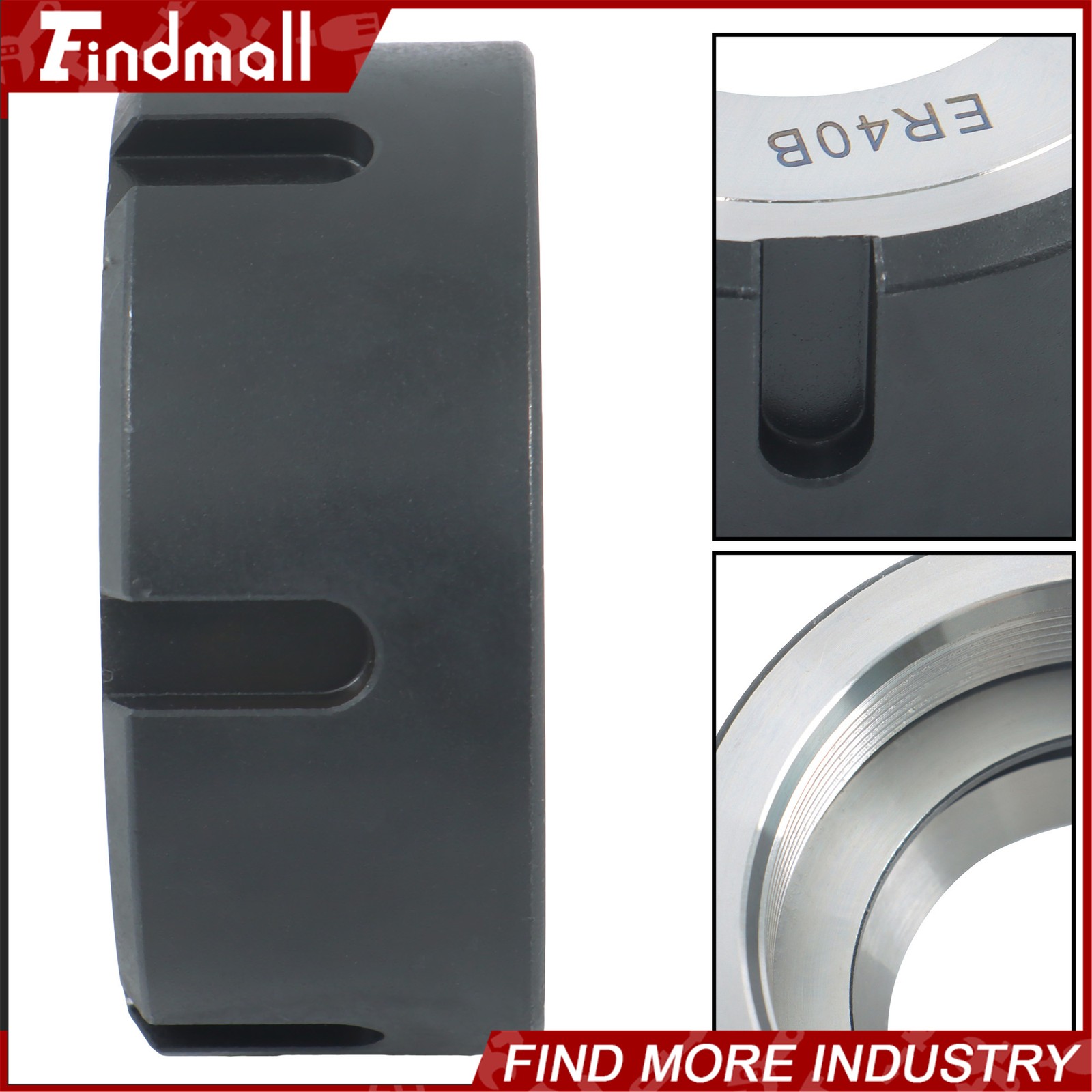 Findmall Precision ER40 Ball Bearing Collet Nut for Tool Holder