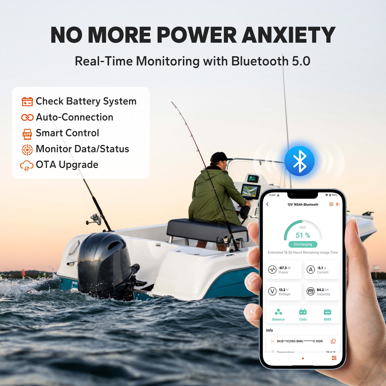 LiTime 12V 140Ah Dual Purpose LiFePO4 Battery CCA 900 1792Wh For Marine RV Solar