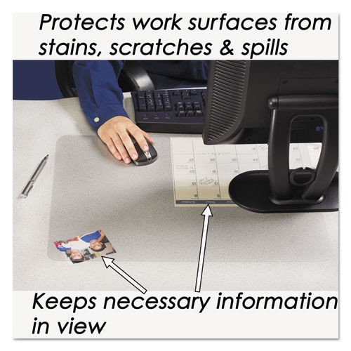 Artistic 6040MS 24 in. x 19 in. KrystalView Desk Pad – Glossy Finish, Clear New