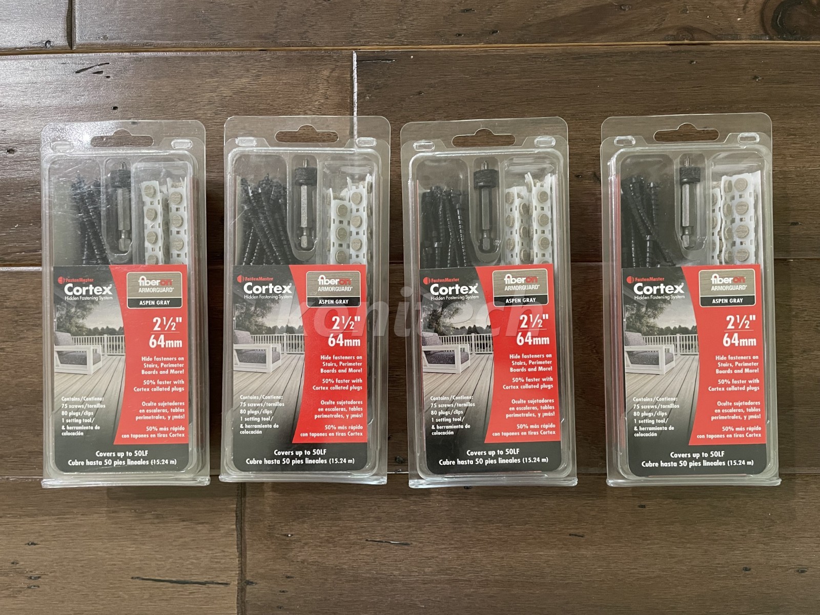 Lot Of 4 – Cortex Hidden Fastening System for Fiberon ArmorGuard Decking 2-1/2″