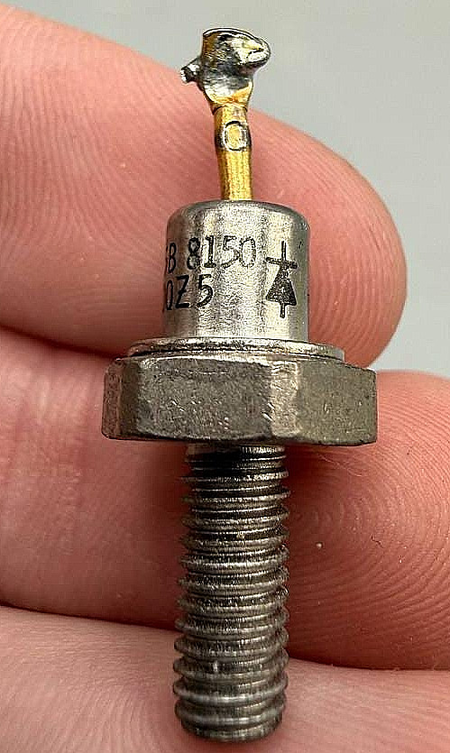 Lot of 9 Motorola 1N3005B 10W 100V Stud Mount Zener Diodes DO-4 Vintage