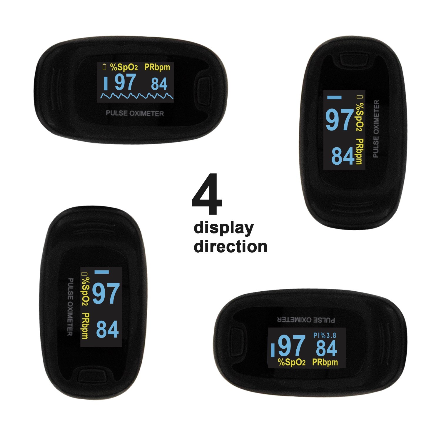 Fingertip Pulse Oximeter Blood Oxygen SpO2 Heart Rate Monitor Oxímetro de pulso